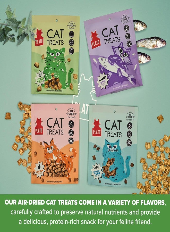 Plato Pet Treats Cat Treats - Single Ingredient, Healthy Chicken Catnip Treats for Indoor Cats - Air Dried - 2.5 oz - Image 2